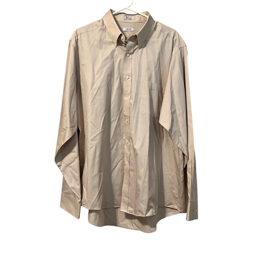 Izod Dress Shirt Men‎ Regular Fit 17 1/2 36/37 Wrinkle Free Twill Formal Career